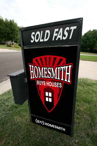 Sold Fast Homesmith Buys Houses Sign | We Buy Houses Columbus OH | Sell House Fast Columbus OH | Homesmith Buy Houses Columbus OH | 1-877-HOMESMITH